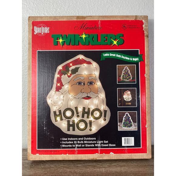 Vintage 1994 Santa Claus LED Light Decoration Christmas Wall Mount 90s - Picture 3 of 9